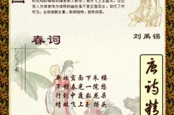 春词唐刘禹锡译文翻译