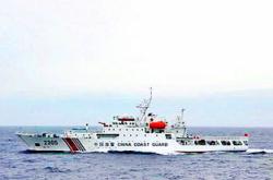 中国海警舰艇在我钓鱼岛领海巡航